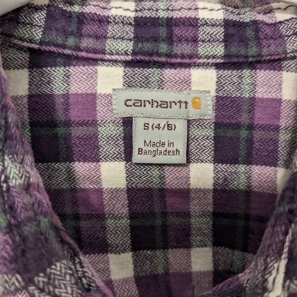 Carhartt Women's "Hamilton II" Flannel Button Down Shirt Size S in Purple - Picture 5 of 7